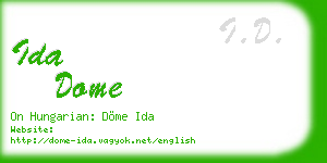 ida dome business card